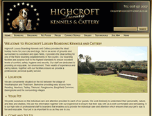 Tablet Screenshot of highcroft-kennels.com